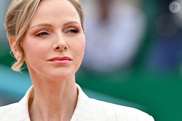 La princesse Charlène de Monaco - La famille princière assiste à la finale du Rolex Monte-Carlo Masters au Monte-Carlo Country Club de Roquebrune Cap Martin, le 12 avril 2026 © Bruno Bebert / Bestimage