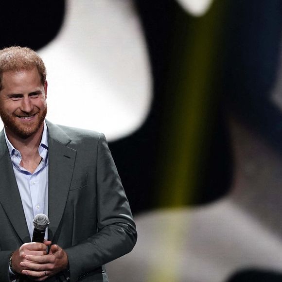 Le duc de Sussex, le prince Harry, lors de la cérémonie d'ouverture des Invictus Games au Merkur Spiel-Arena à Düsseldorf, en Allemagne. Samedi 9 septembre 2023. © Pettitt Jordan/PA Wire/ABACA