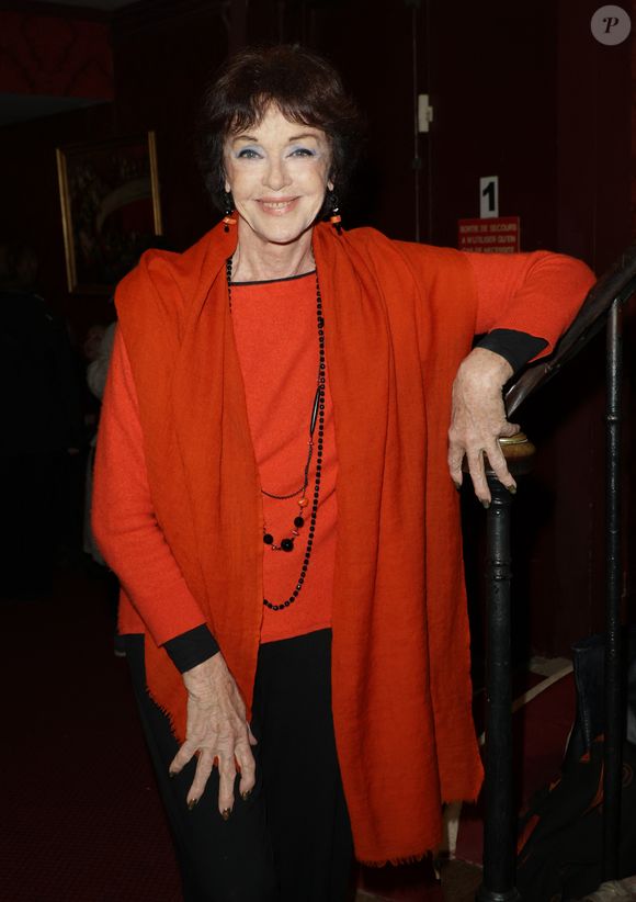 Anny Duperey lors de la cérémonie de remise du Prix du Brigadier et dévoilement de la plaque commémorative en hommage / mémoire à Myriam Feune de Colombi (directrice du Theatre Montparnasse de 1984-2021) au théâtre Montparnasse à Paris, France, le 12 décembre 2024. © Coadic Guirec/Bestimage