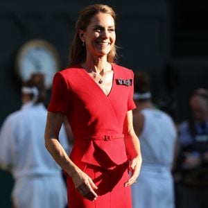 Catherine, princesse de Galles (Catherine « Kate » Middleton, princesse de Galles), photographiée lors de la treizième journée du tournoi de tennis de Wimbledon 2026, à l'All England Lawn Tennis and Croquet Club, le 11 juillet 2026 à Londres, en Angleterre. ©Mirrorpix / Bestimage