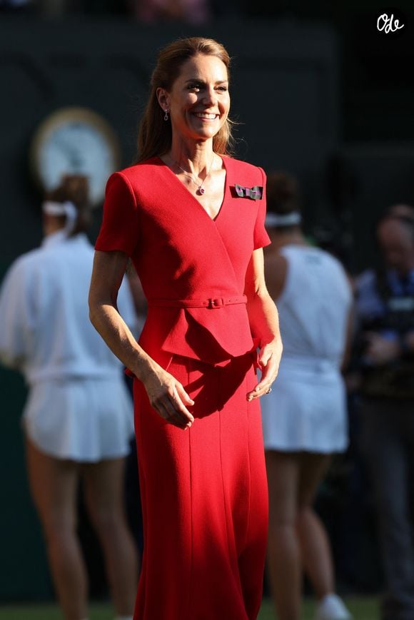 Catherine, princesse de Galles (Catherine « Kate » Middleton, princesse de Galles), photographiée lors de la treizième journée du tournoi de tennis de Wimbledon 2026, à l'All England Lawn Tennis and Croquet Club, le 11 juillet 2026 à Londres, en Angleterre. ©Mirrorpix / Bestimage