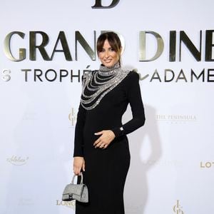 Malika Ménard (Miss France 2010) enceinte - Première édition des Trophées Madame – Le Grand Dîner dans le cadre prestigieux de l'hôtel Peninsula à Paris le 6 mars 2025.  © Cyril Moreau/Bestimage