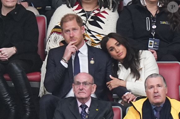 Le duc et la duchesse de Sussex lors de la cérémonie d'ouverture des Invictus Games 2025 à BC Place à Vancouver, Canadale samedi 8 février 2025. Aaron Chown/PA Wire