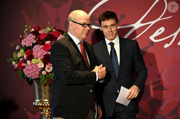 Il a notamment déclaré : "J'ai depuis longtemps un intérêt particulier pour l'épopée napoléonienne."

Le prince Albert II de Monaco et Louis Ducruet lors de l'inauguration de l'exposition "Monaco et les Napoléon(s) - Destins croisés", au Grimaldi Forum à Monaco, le 10 juillet 2025.

Photo : Bruno Bebert / Bestimage