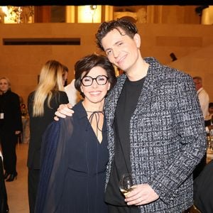 Rachida Dati, ministre de la Culture, Raphaël Quenard au dîner organisé à l'issue du vernissage de l'exposition "Louvre Couture, Objets d'Art, Objets de mode" à Paris en marge de la fashion week PAP automne/hiver 2025-2026 à Paris le 4 mars 2025. © Alain Guizard / Bestimage