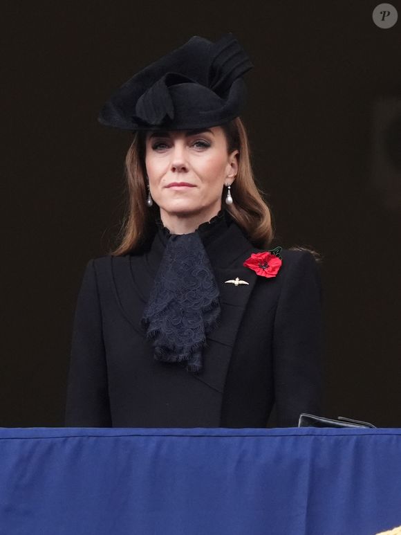 Kate Middleton lors de la cérémonie du dimanche du Souvenir au cénotaphe de Londres, Royaume-Uni, le 9 novembre 2025. Photo par Jonathan Brady/PA Wire/ABACAPRESS.COM