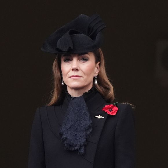 Kate Middleton lors de la cérémonie du dimanche du Souvenir au cénotaphe de Londres, Royaume-Uni, le 9 novembre 2025. Photo par Jonathan Brady/PA Wire/ABACAPRESS.COM