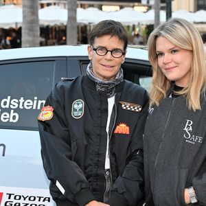 Camille Gottlieb, la fille de la princesse Stéphanie et de Jean Raymond Gottlieb, est au départ du 9ème E-Rallye de Monte-Carlo, en tant que co-pilote de son amie Margaux Grundstein au volant d'une volvo, sur la place du Casino à Monaco, le 15 octobre 2025. © Bruno Bebert / Bestimage