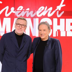 Laurent Ruquier et Michel Drucker enregistrent l'émission "Vivement Dimanche" au Studio Gabriel à Paris, France, le 1er octobre 2024.

© Guillaume Gaffiot/Bestimage