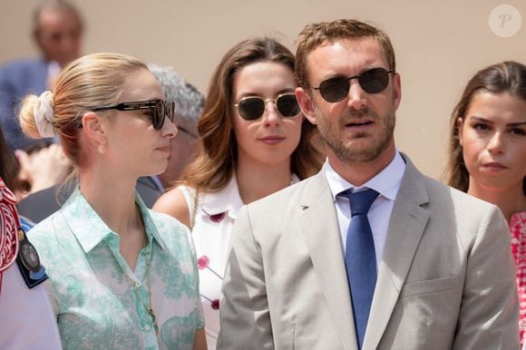Pierre Casiraghi, Beatrice Borromeo, Princess Caroline of Hanover (La princesse Caroline de Hanovre) lors du relais de la Flamme Olympique des Jeux olympiques d'été de Paris 2024 à Monaco, le 18 juin 2024. Paris se prépare à accueillir les XXXIIIèmes Jeux Olympiques d'été, du 26 juillet au 11 août 2024. Olivier Huitel/Pool Monaco/Bestimage