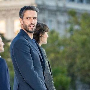 Tony Estanguet, président du COJO lors du défilé des athlètes français ayant participé aux Jeux Olympiques et Paralympiques de Paris 2024 à Paris, France le 14 septembre 2024. Photo by Eric Tschaen/Pool/ABACAPRESS.COM