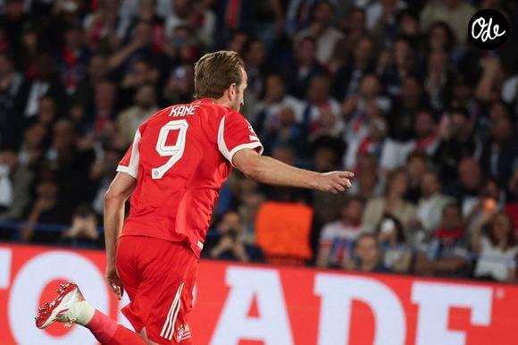 Joie - But de Harry Kane (FC Bayern Munich) sur penalty - Match aller de la demi-finale de la Ligue des champions 2025-2026 (LDC) « Paris Saint-Germain (PSG) - Bayern de Munich (5-4) » au Parc des Princes, le 28 avril 2026. Michael Baucher / PsnewZ / Bestimage