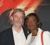 Gilles Verdez et sa compagne Fatou - Avant-première du film "Taxi 5" au cinéma le Grand Rex à Paris, France, le 8 avril 2018. © Coadic Guirec/Bestimage