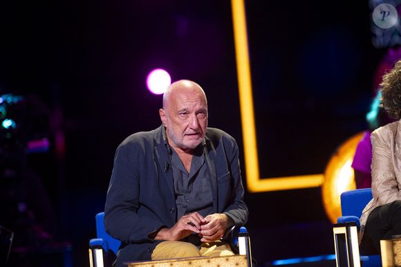 Exclusif - François Berléand lors de l'enregistrement de l'émission "La Boîte à secrets", présentée par F.Bollaert et diffusée le 26 septembre 2025 sur France 3, dans les studios du Lendit à Saint-Denis, Seine Saint-Denis, France, le 8 septembre 2025. © Pierre Perusseau/Bestimage