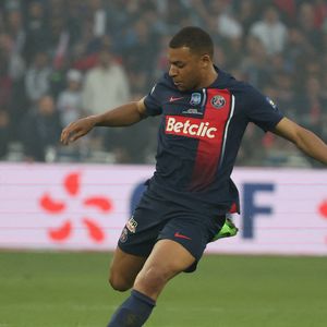 Kylian Mbappé lors du match Olympique Lyonnais vs Paris Saint-Germain, Finale Coupe de France, Decathlon Arena stade Pierre Mauroy, le 25 mai 2024