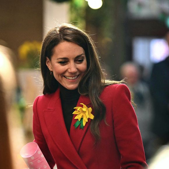Catherine (Kate) Middleton, princesse de Galles, en visite au marché de Pontypridd, dans le sud du Pays de Galles.

Photo : Alpha / Bestimage