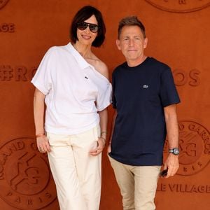 Géraldine Maillet et Daniel Riolo au photocall du village lors des Internationaux de France de Tennis de Roland Garros 2026, à Paris, France, le 30 mai 2026. © Dominique Jacovides/Bestimage