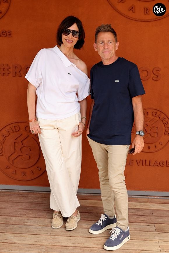Géraldine Maillet et Daniel Riolo au photocall du village lors des Internationaux de France de Tennis de Roland Garros 2026, à Paris, France, le 30 mai 2026. © Dominique Jacovides/Bestimage