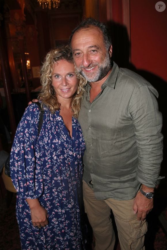 Frank Tapiro et sa femme Charlotte Rosier - Cocktail à la suite de la générale de la pièce "Interruption" au théâtre Antoine à Paris le 18 Septembre 2023. © Bertrand Rindoff / Bestimage