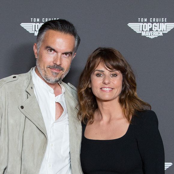 Maxime Chattam et Faustine Bollaert assistent à la première du film 'Top Gun Maverick' à l'UGC Normandie à Paris le 19 mai 2022 à Paris, France. Photo by Nasser Berzane/Abaca