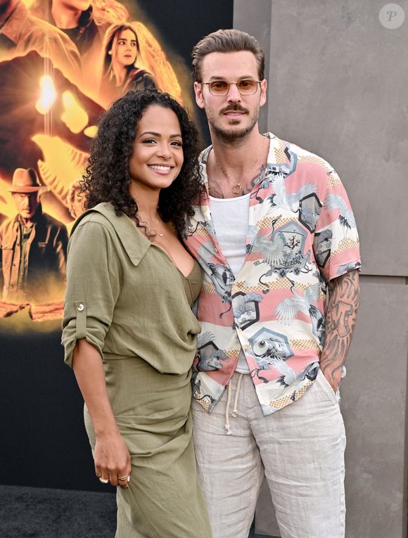 Christina Milian et M Pokora (Matt Pokora) à la première du film "Jurassic World Dominion" à Los Angeles, le 6 juin 2022. (AGENCE / BESTIMAGE).