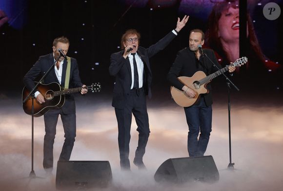 Pierre Souchon, Alain Souchon et Charles Souchon - Cérémonie de la 40ème édition des Victoires de la Musique à la Seine Musicale à Boulogne-Billancourt, France, le 14 février 2025. © Coadic Guirec/Bestimage