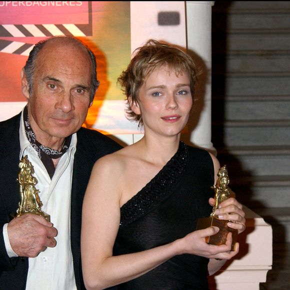 © Serge Arnal/ABACA. 55779-2. Luchon-France, 8 février 2004. Guy Marchand et Claire Borotra recoivent les prix de comedien et comedienne de l'annee 2003 lors du Festival International du Film de Television de Luchon.