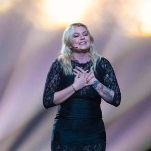 Louane se produit lors des répétitions générales précédant la première demi-finale en direct du 69e Concours Eurovision de la chanson, qui se tient à la St. Jakobshalle le 13 mai 2025 à Bâle, en Suisse. (Credit Image: © Baden Roth/ZUMA Press Wire)