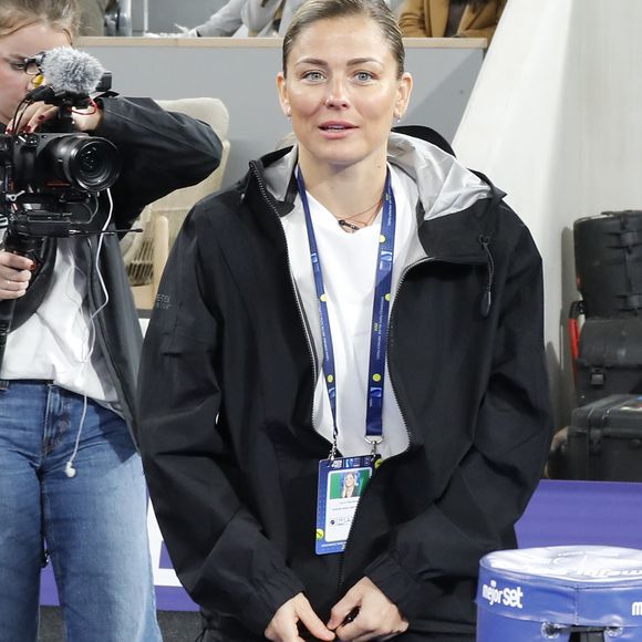 Exclusif - Laure Boulleau - Célébrités participent au tournoi "Padel Invitational” co-organisée par Webedia et la Fédération Française de Tennis (FFT) sur le court Philippe Chatrier lors du Greenweez Paris Major Premier Padel 2024 à Roland Garros le 28 septembre 2024. © Marc Ausset-Lacroix/Bestimage