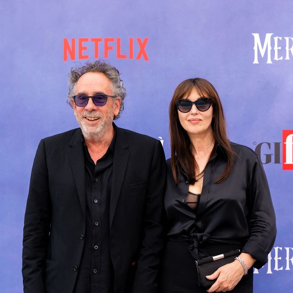 Monica Bellucci et son compagnon Tim Burton lors du 55ème édition du Giffoni Film Festival, le 25 juillet 2025 @SGP / BESTIMAGE