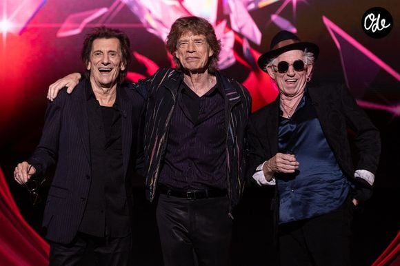 Les membres du groupe des Rolling Stones, Ronnie Wood, Mick Jagger, et Keith Richards lors du lancement de lors dernier album "Hackney Diamonds" à Londres, Royaume Uni, le 6 septembre 2023.

© Backgrid UK/ Bestimage