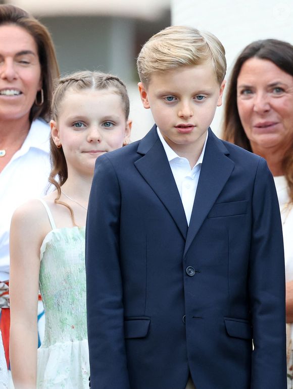 Prince Jacques (Le prince Jacques de Monaco, marquis des Baux) et S.A.S. La princesse Gabriella (La princesse Gabriella de Monaco, comtesse de Carladès) assiste au traditionnel « Pique-nique des Monégasques » (U Cavagnetu) au Parc Princesse Antoinette, à Monaco. © Claudia Albuquerque/Bestimage