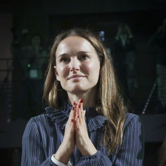 Natalie Portman lors de l’intervention de J.Goodall au siège de l’UNESCO à Paris, France, le 19 octobre 2024. © Jack Tribeca/Bestimage