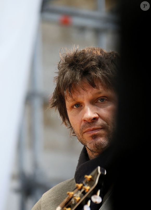 Bertrand Cantat se produit avec son groupe Detroit lors d'un concert Eurock Ecologie en soutien à Ecologist party Europe Ecologie-Les Verts à Bordeaux, ouest de la France, le 17 mai 2014. Photo by Patrick Bernard/ABACAPRESS.COM
