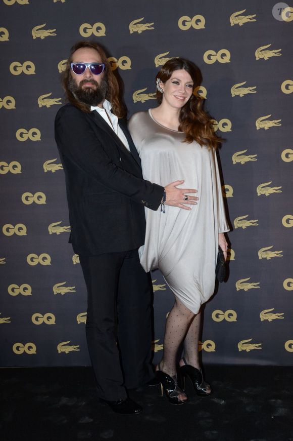 Sébastien Tellier et son épouse Amandine de la Richardière ont officialisé un heureux événement lors de la soirée des GQ Awards, au Musée d'Orsay, le 16 janvier 2013. © Rachid Bellak