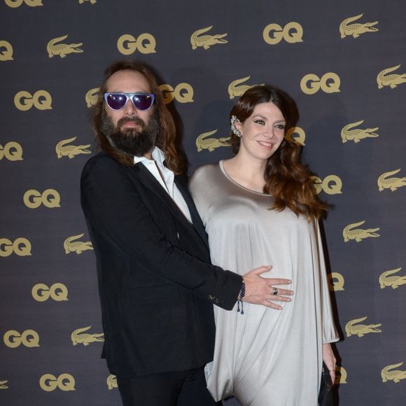 Sébastien Tellier et son épouse Amandine de la Richardière ont officialisé un heureux événement lors de la soirée des GQ Awards, au Musée d'Orsay, le 16 janvier 2013. © Rachid Bellak