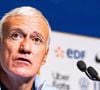 Ayant joué et entraîneur le club rival de l’Olympique de Marseille, Didier Deschamps n’en reste pas moins supporter des clubs français
Didier Deschamps (France) en conférence de presse avant le match France - Croatie. Saint-Denis, le 22 mars 2025. Baptiste Autissier / PsnewZ / Bestimage