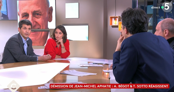 Thomas Sotto sur le plateau de "C à vous", il évoque le départ de Jean-Michel Aphatie