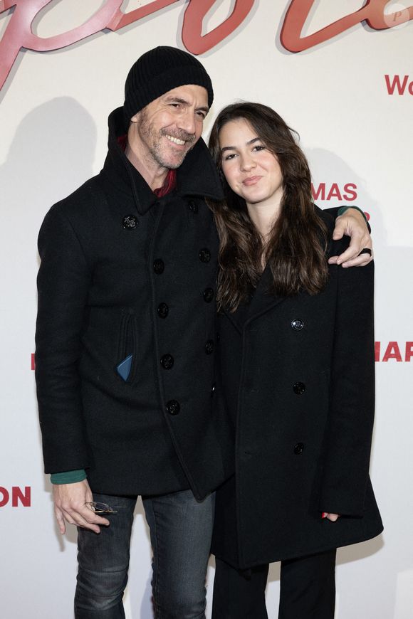 Calogero et sa fille Romy Maurici assistent à la première mondiale de Napoléon à la Salle Pleyel, le 14 novembre 2023 à Paris, France. Photo de David NIVIERE/ABACAPRESS.COM