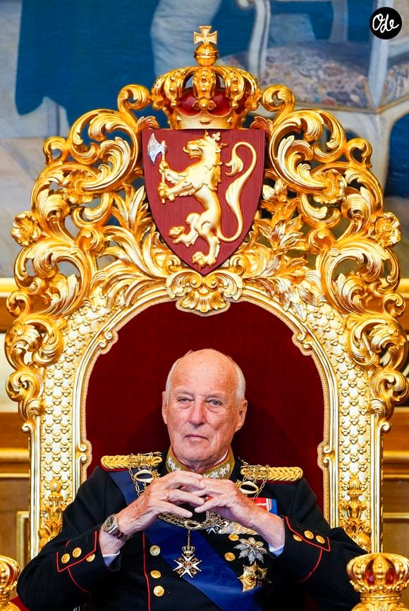 Le roi Harald V de Norvège lors de l’ouverture solennelle de la 170e session du Storting, le Parlement norvégien.
© NTB / Bestimage