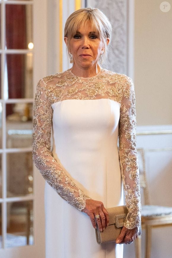 Brigitte Macron au Palais royal d'Oslo.

Photo : Jeanne Accorsini / Pool / Abaca
