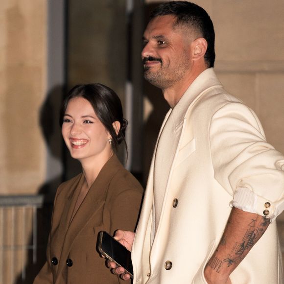 Florent Manaudou et Elsa Bois au défilé AMI "Collection Homme Prêt-à-Porter Automne/Hiver 2026-2027" lors de la Fashion Week de Paris (PFW).

© Florian Lavielle / Bestimage