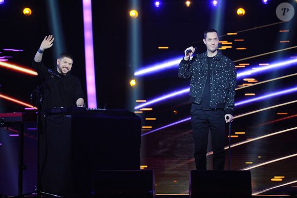 Exclusif - Quentin Mosimann et Grand Corps Malade à l'enregistrement de l'émission "Duos Mystères" à la Seine Musicale à Paris, le 1er février 2021.

Photo : Gaffiot-Moreau / Bestimage