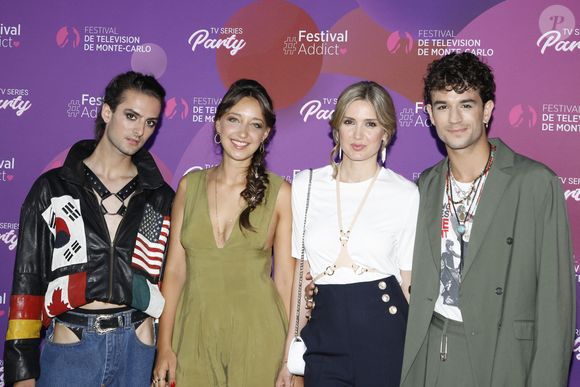 Nicolas Anselmo, Zoi Severin, Mickael MittelStadt lors de la soirée ' Series' au Fairmont Hotel lors du 61Eme Festival de Televison de Monte-Carlo le 18 juin 2022.
© Denis Guignebourg / Bestimage