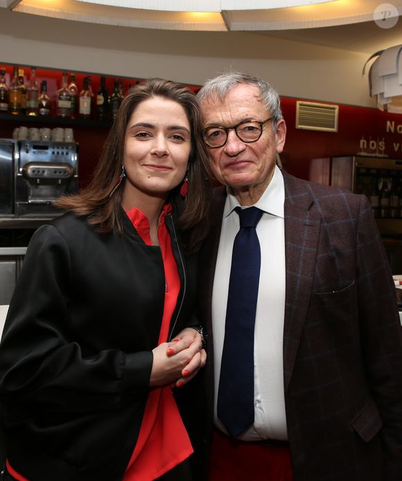 Jean-Luc Petitrenaud et sa compagne Aurélie - Lancement du livre de J-L Petitrenaud "Les quatre saisons d'Emile et Marcelle" au restaurant Lavinia à Paris le 5 novembre 2018. © Denis Guignebourg/Bestimage