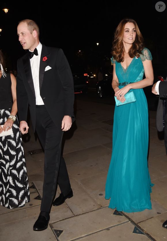 Le prince William, duc de Cambridge, et Catherine (Kate) Middleton, duchesse de Cambridge, arrivent à la soirée des "Tusk Conservation Awards" à la Banqueting House à Londres, le 8 novembre 2018. Backgrid UK/ Bestimage