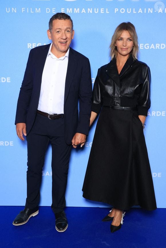 Dany Boon et sa petite amie Clara Vello assistent à Regarde Premiere à Paris, France, le 08 septembre 2025. Photo by Jerome Domine/ABACAPRESS.COM