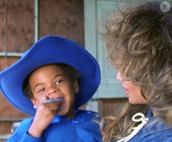 Beyonce, avec ses filles Blue Ivy et Rumi, fait la promotion de sa ligne de vêtements pour enfants Ivy Park Kids Rodeo conçue avec Adidas. Los Angeles. Le 12 août 2021.