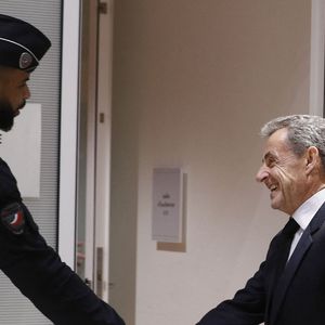 Nicolas Sarkozy - Arrivées au procès du financement libyen de Sarkozy le 6 février 2025.

© Christophe Clovis / Bestimage