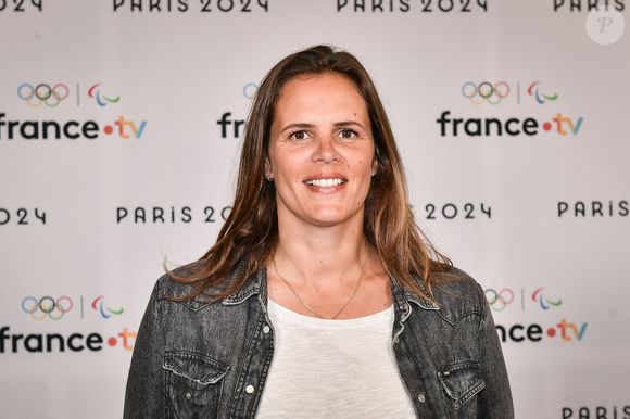 La nageuse française Laure Manaudou pose pour un photocall avant la conférence de presse de France Télévision "Paris 2024" à Paris le 11 juin 2024. Photo by Firas Abdullah/ABACAPRESS.COM